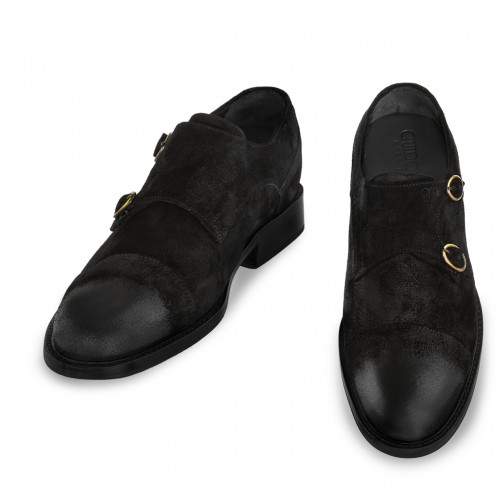 Double Monk Strap Elevator Shoes - Guidomaggi Elevator Shoes