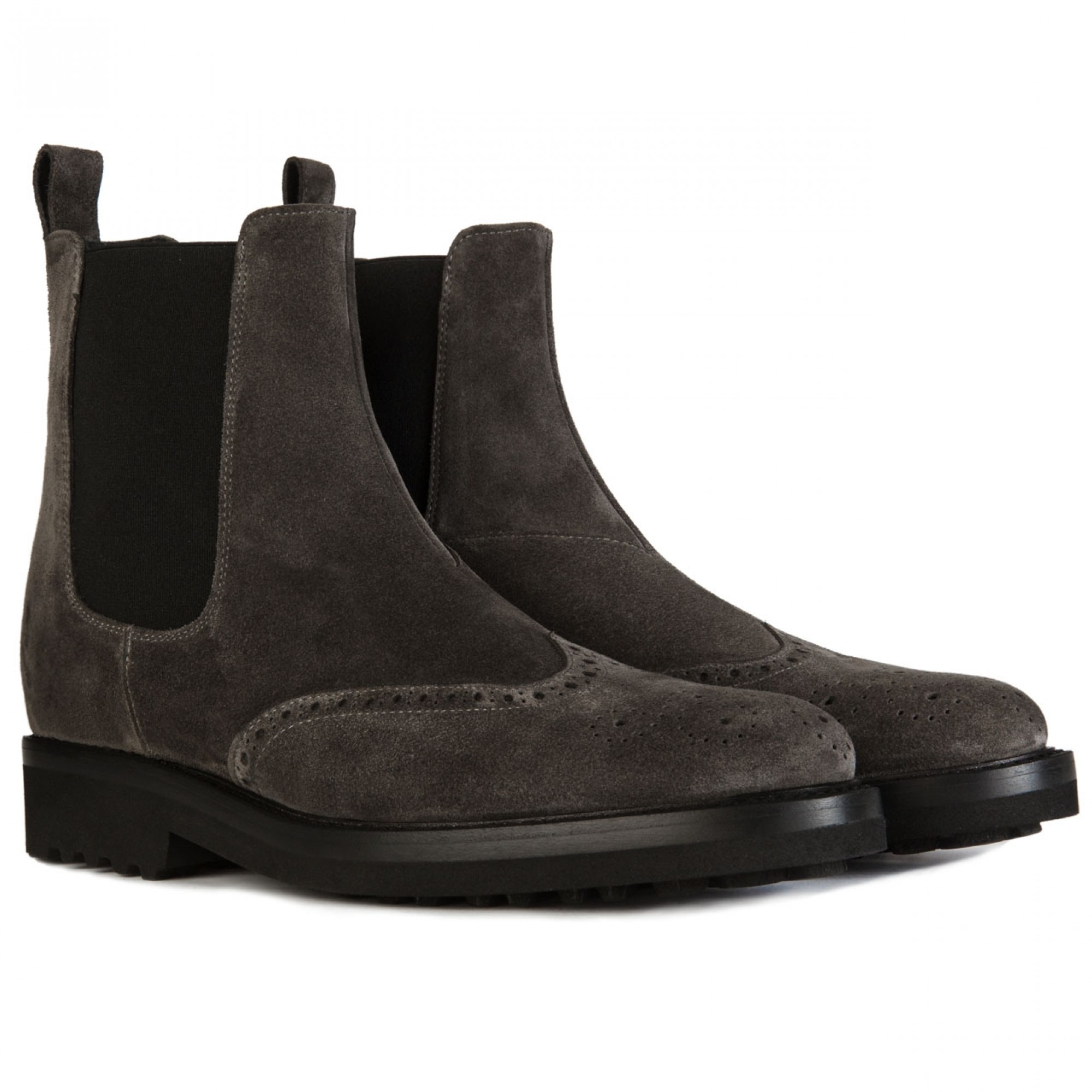 Aquila - Elevator Boots in Suede Leather from 2.4 to 4 inches