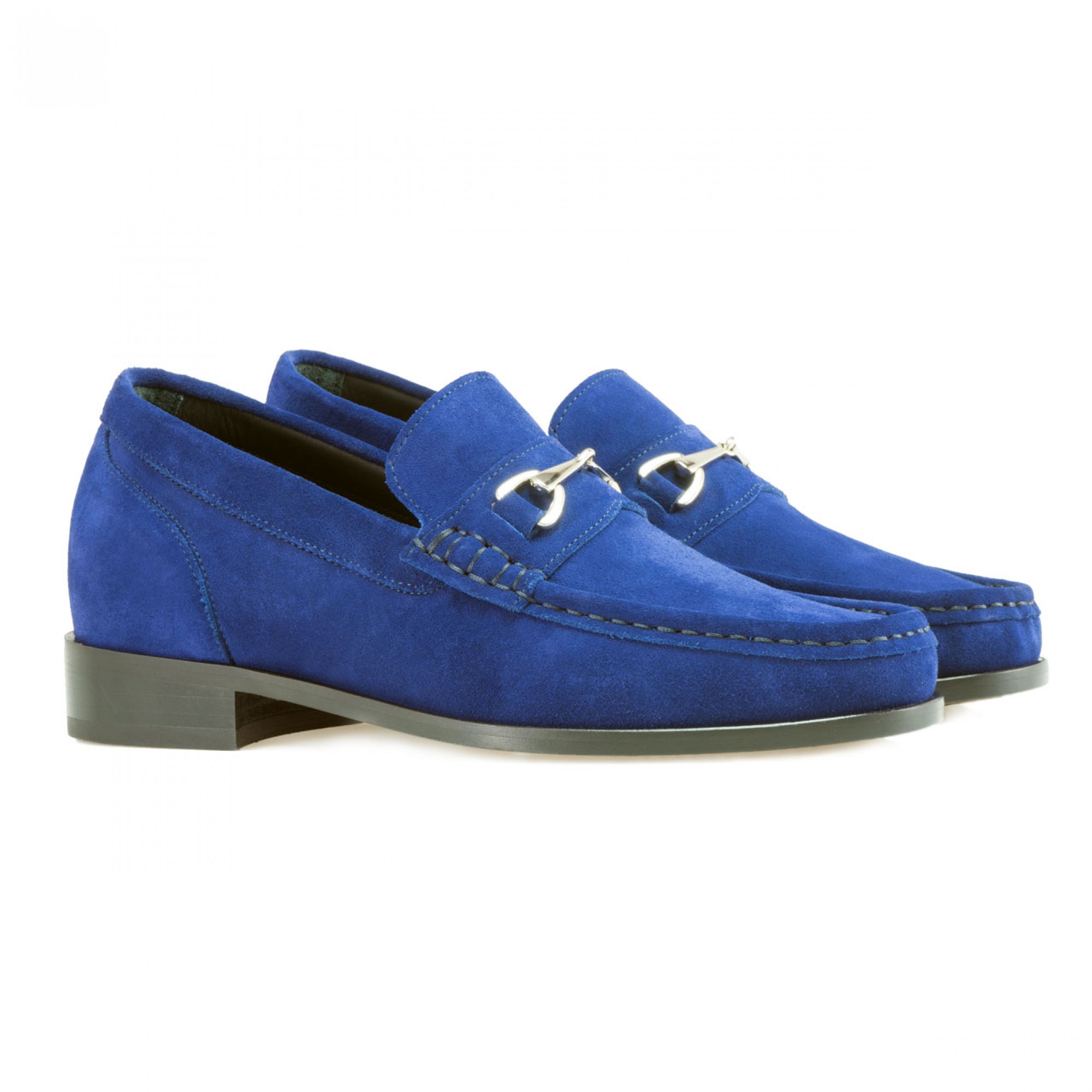 Reims - Elevator Loafers in Suede Leather up to 2.6 inches