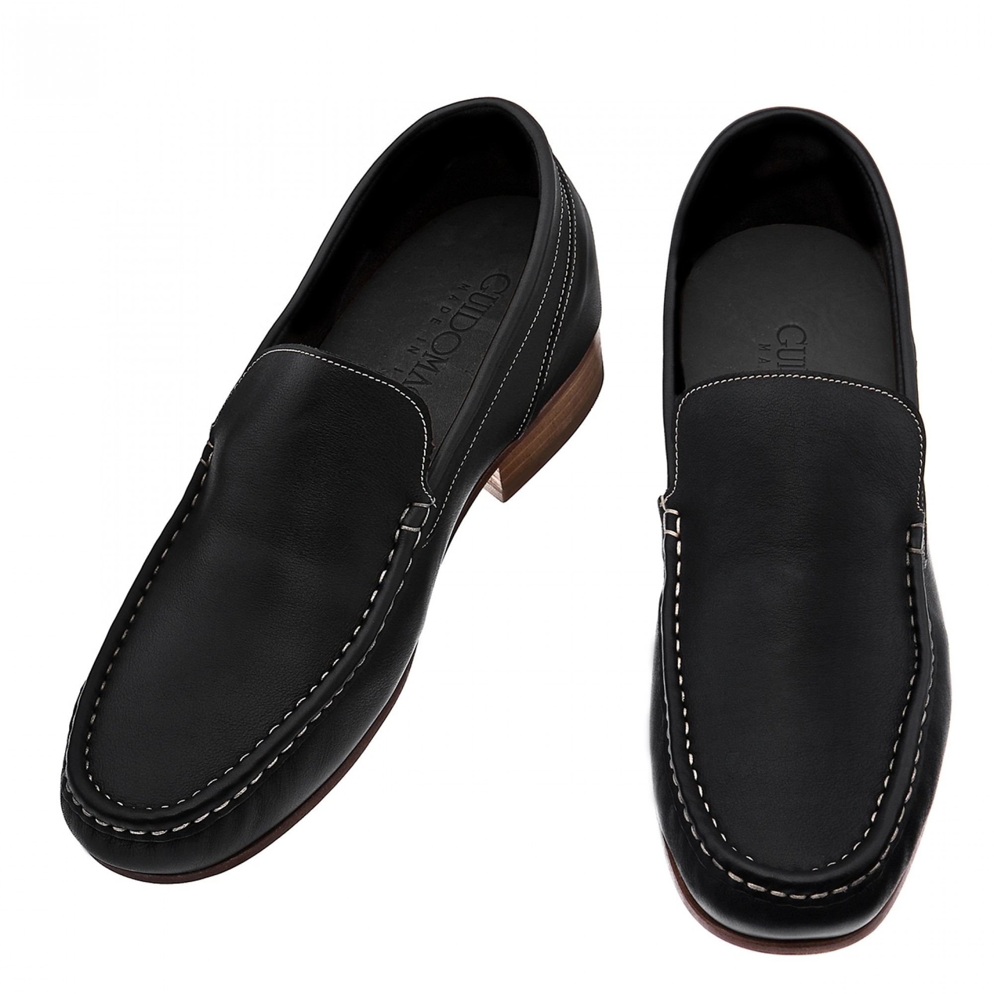 Montana - Elevator Loafers in Full Grain Leather up to 2.6 inches