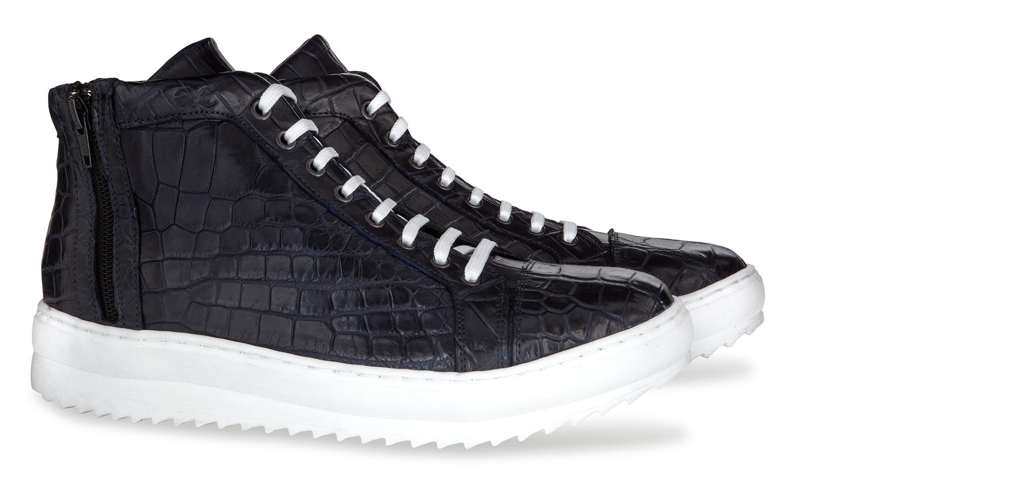 elevator sneakers exotic leather