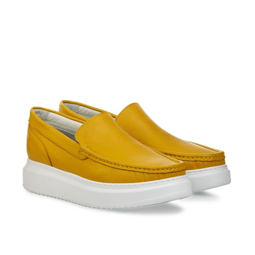 CALA D'OR - Elevator Slip-Ons in Full Grain Leather from 2 to 2.8 inches 