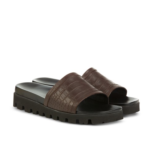 Idra - Elevator Sandals in Full Grain Leather up to 6 cm