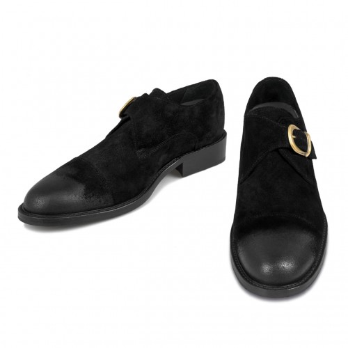 Saronno - Elevator Shoes in Suede Leather from 2.4 to 3.1 inches 