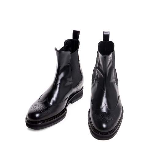 Piazza Gae Aulenti - Elevator Boots in Brushed Leather from 2.4 to 4 inches 