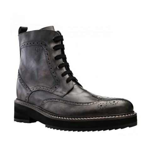 Shanghai W - Elevator Boots in Full Grain Leather from 4 to 6 inches 