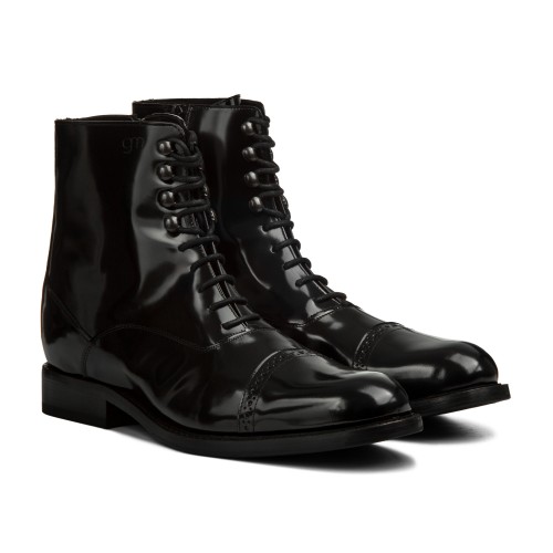 Farnese - Elevator Boots in Brushed Leather from 2.4 to 4 inches 