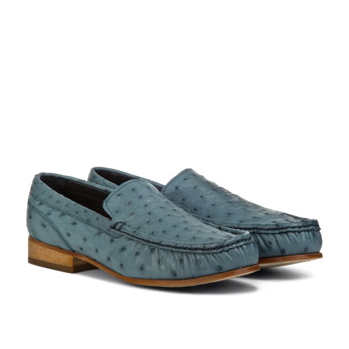 Sampieri - Elevator Loafers in Ostrich Leather up to 2.6 inches