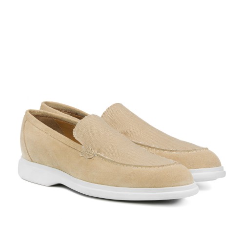 Downey - Elevator Loafers in Leather/fabric mix up to 2.75 inches