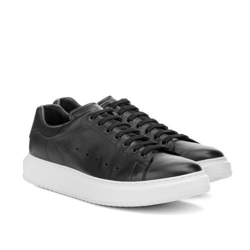 Larchmont - Elevator Sneakers in Full Grain Leather from 2.4 to 3.1 inches 