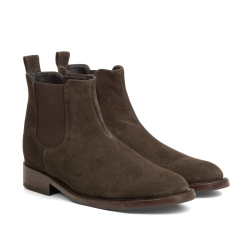 Hickman - Elevator Chelsea Boots in Suede Leather from 2.4 to 4 inches 