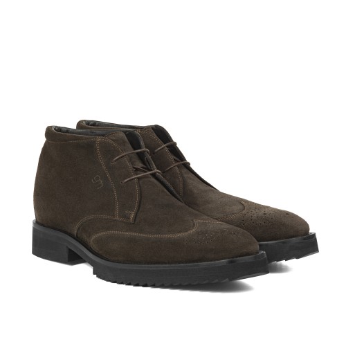 Turville - Elevator Ankle Boots in Suede Leather from 2.4 to 3.1 inches 