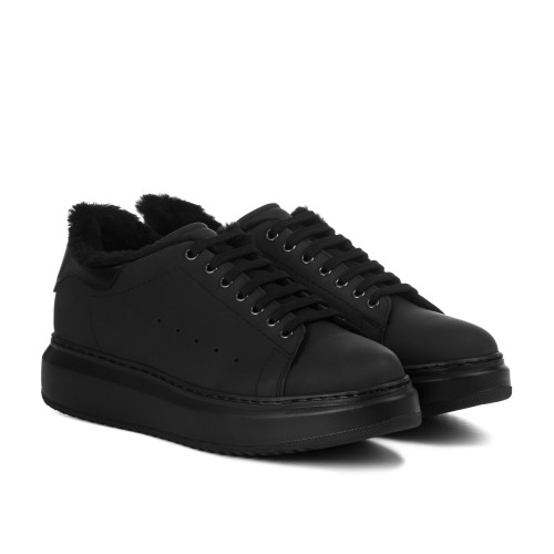 Cerveteri - Elevator Sneakers in Rubberized Effect Leather from 2.4 to 3.1 inches 