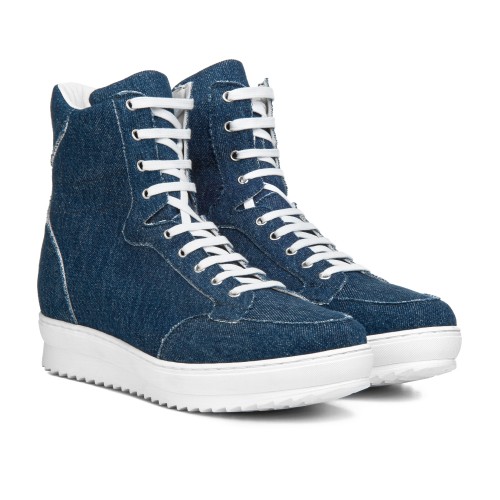 Scarpe con rialzo denim