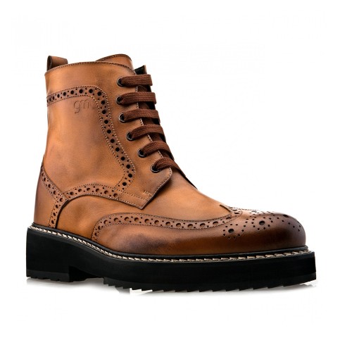 Wisconsin - Elevator Boots in Full Grain Leather from 4 to 6 inches 