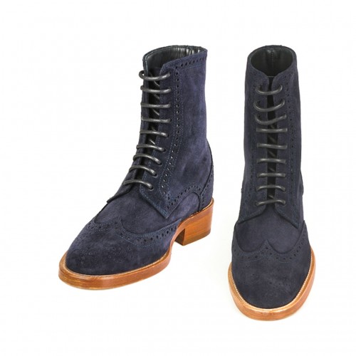 Argo - Elevator Boots in Suede Leather from 2.4 to 4 inches 
