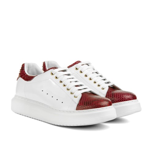 Pamplona - Elevator Sneakers in Painted Leather from 2.4 to 3.1 inches 