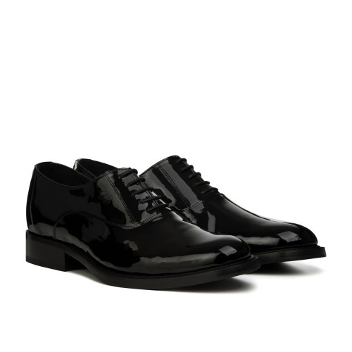 Positano - Elevator Shoes in Varnish Leather from 2.4 to 3.1 inches 
