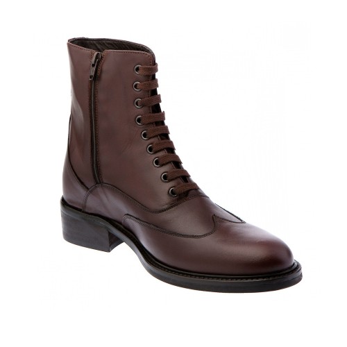 Sivan - Elevator Boots in Full Grain Leather from 2.4 to 4 inches 