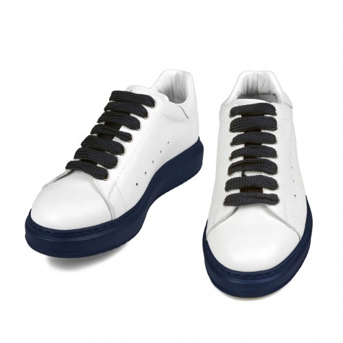 Ajax - Elevator Sneakers in Full Grain Leather from 2.4 to 3.1 inches 
