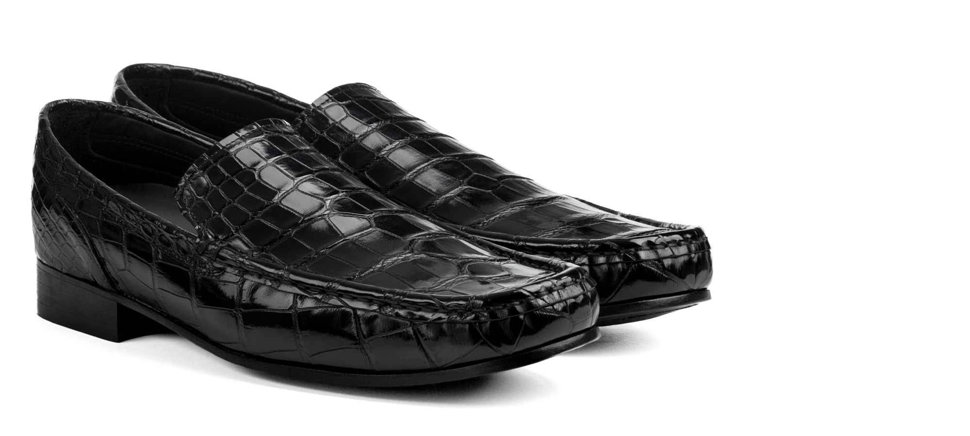 US9 CMR height increase lift shoes Men Black Luxury crocodile slip on loafer 6cm Amazon.com | CALTO Men main image 4