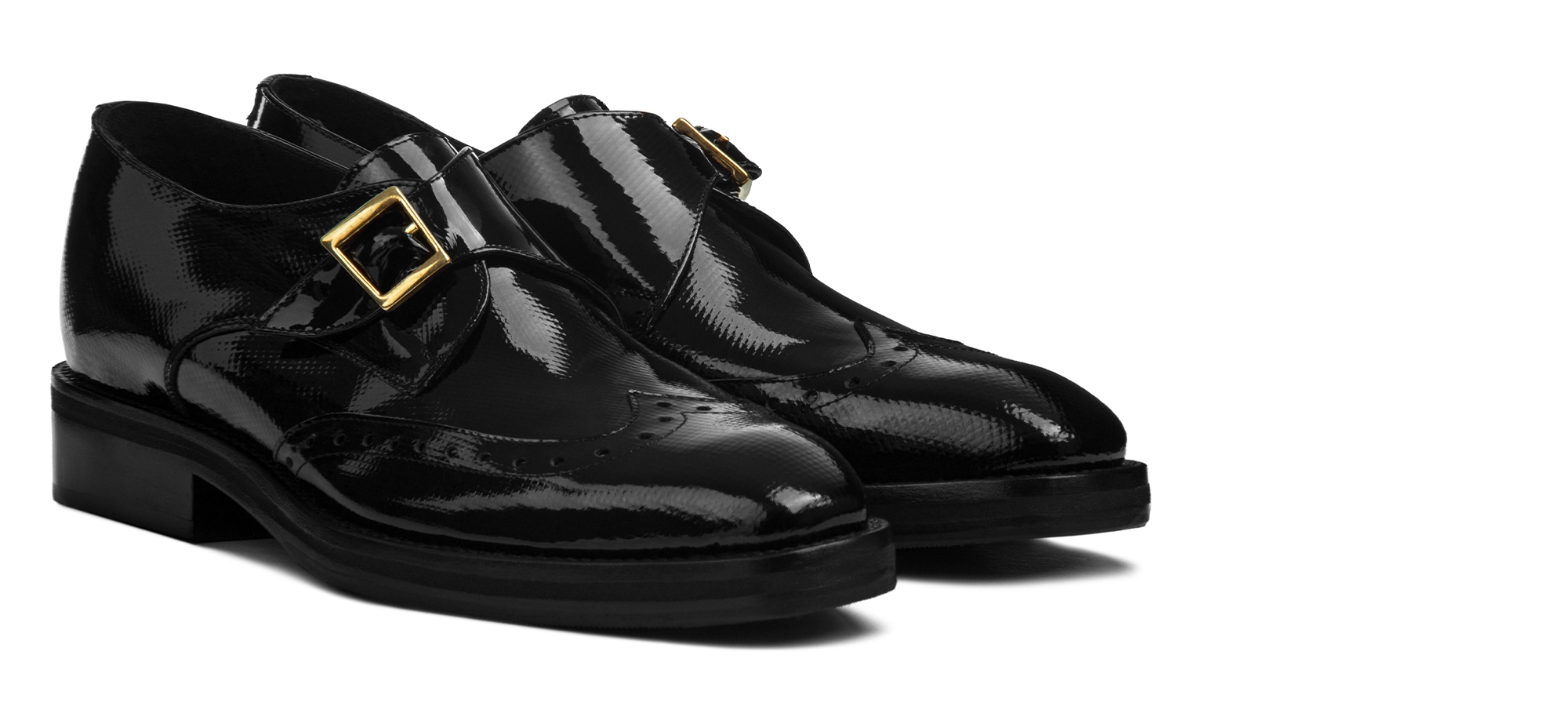 Vintage Y2K  LOTUSSE El Corte Ingles Men\'s Patent Leather Monk Strap Shoes‎ LEATHER EDGAR SINGLE MONK STRAP | TOM FORD Fashion main image 3